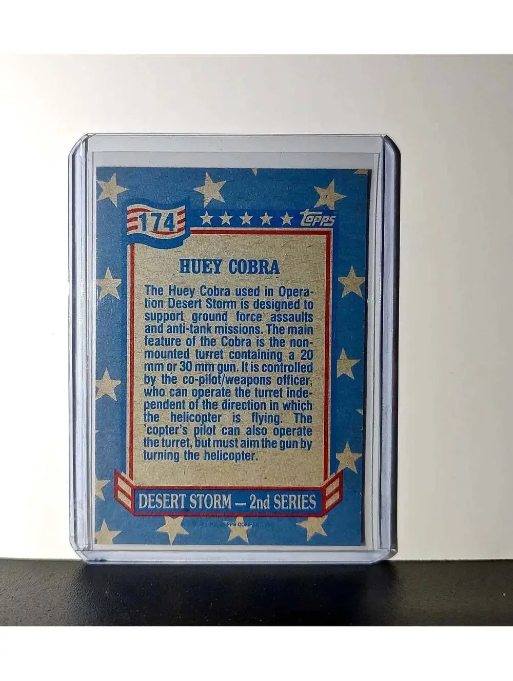 Huey Cobra 1991 Topps Desert Storm #174 Card